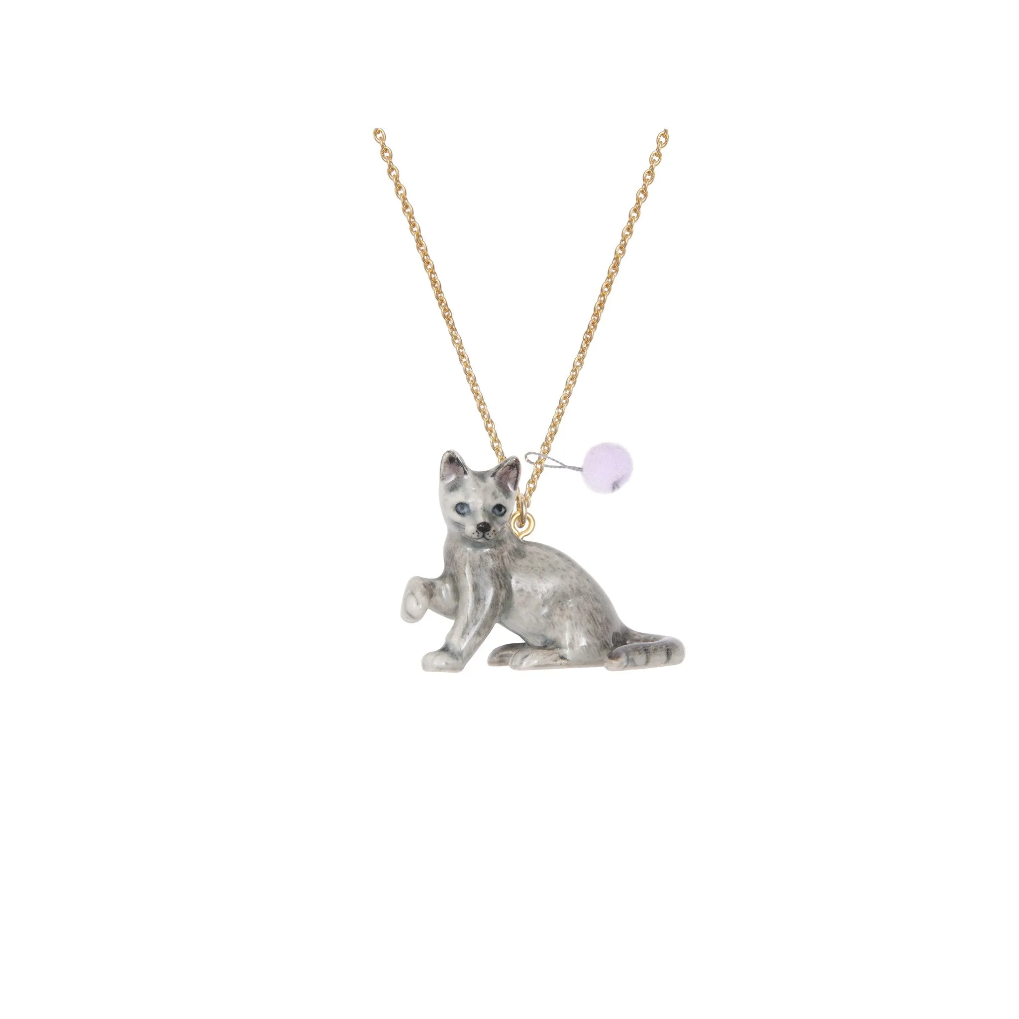 A Mini Penny Russian Blue Cat Necklace