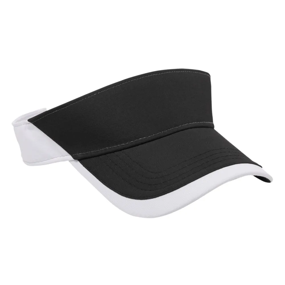 AHEAD Black Textured Poly Golf Visor