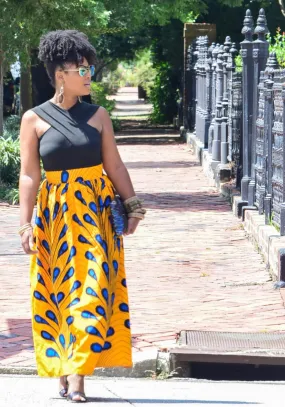 Ankara Maxi Skirt  - Petals