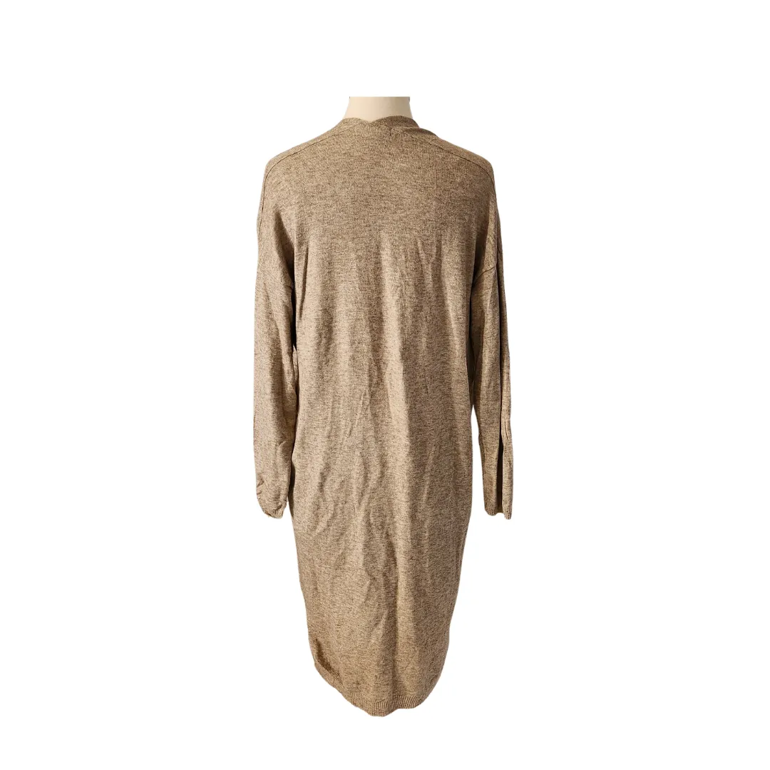 Atmosphere Beige Long Open Knit Cover-up Sweater | Pre Loved |