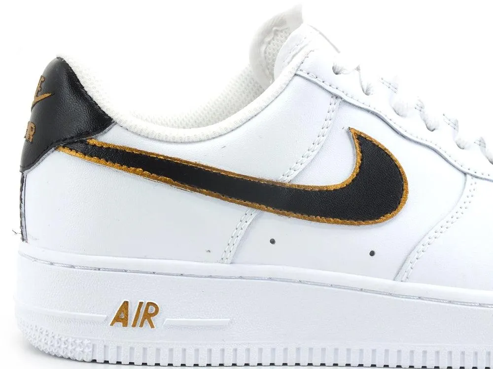 CUSTOM / Nike Air Force 1 Sneaker AF1 Gold Black CW2288-111