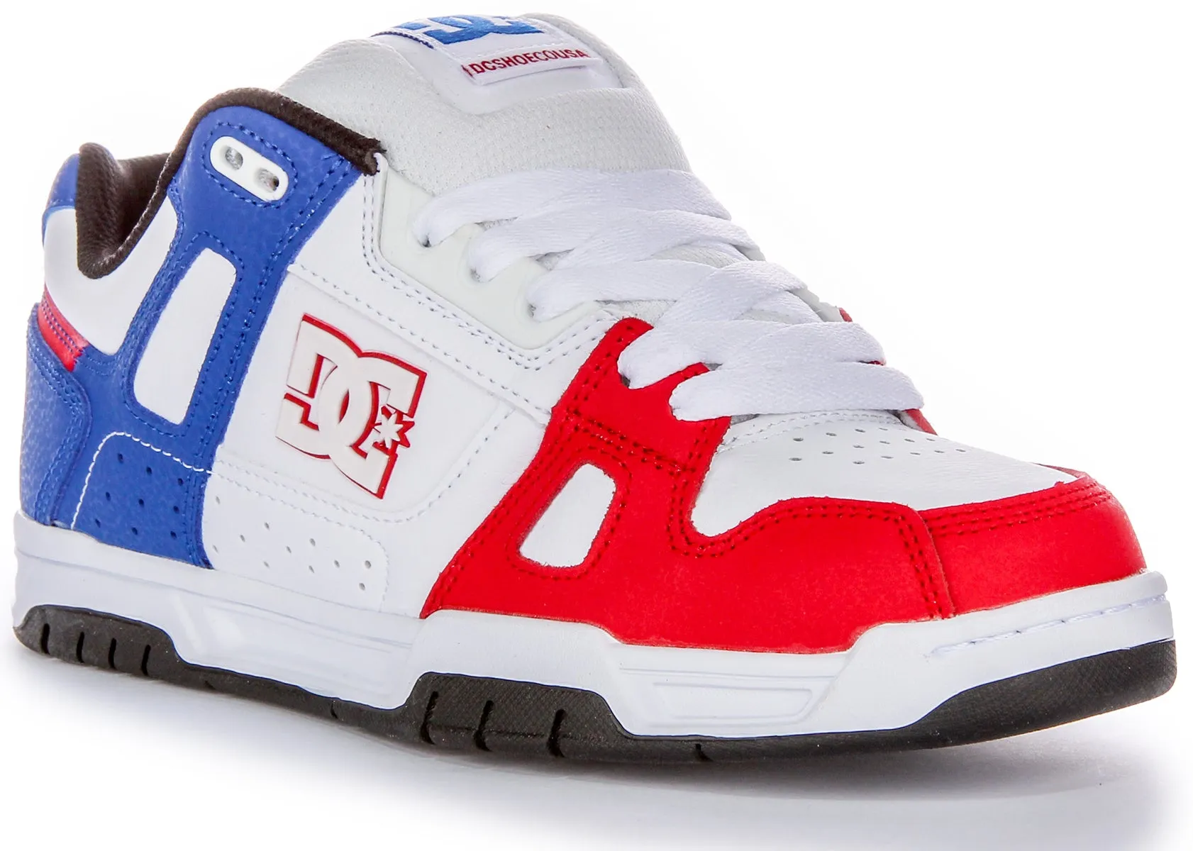 Dc Shoes Stag In White Blue Red For Men