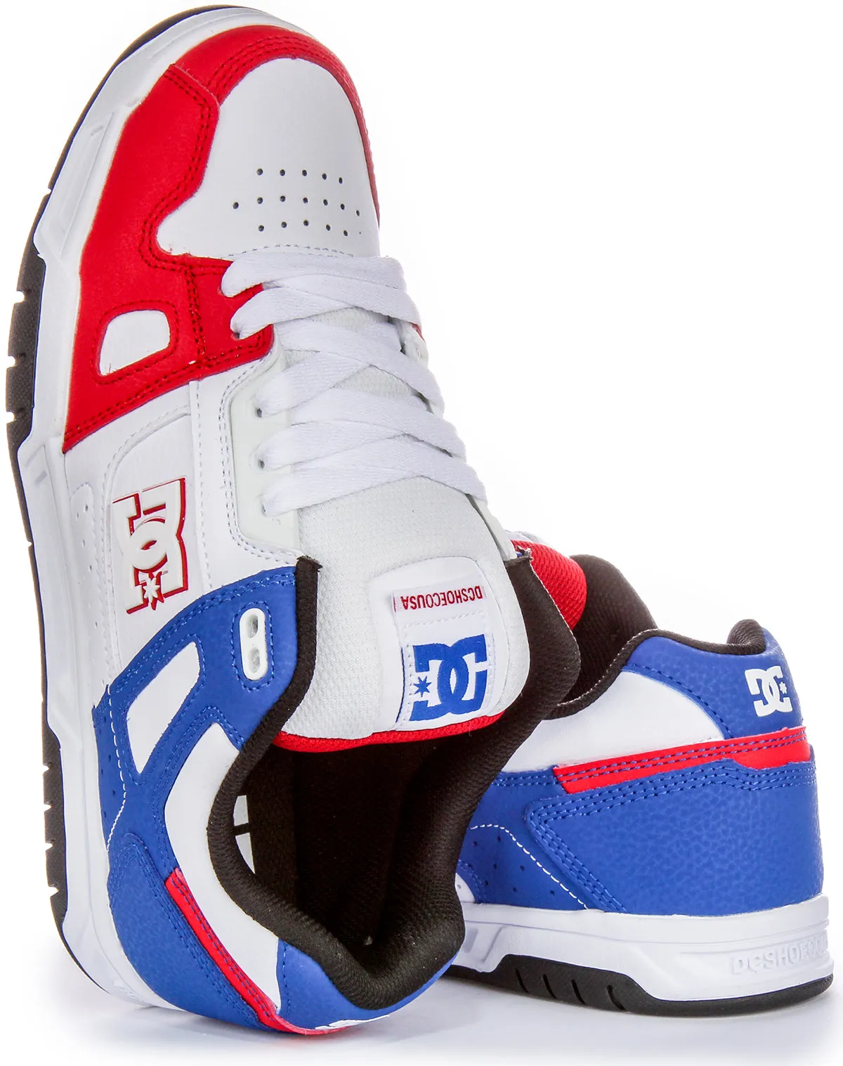 Dc Shoes Stag In White Blue Red For Men