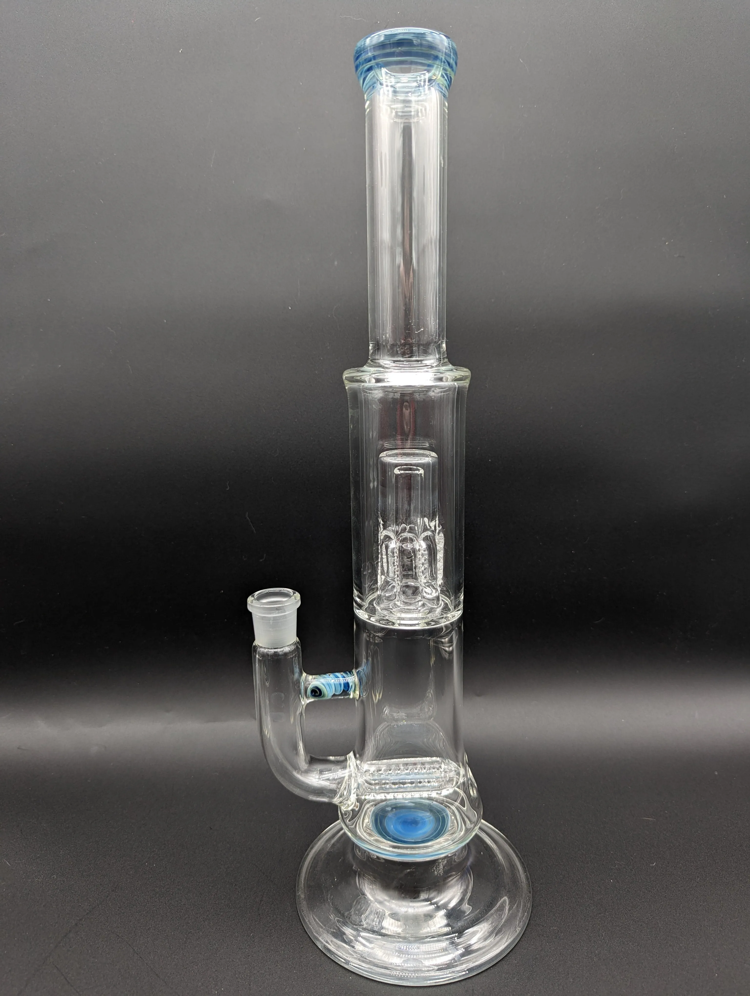 Dual Perc Straight Tube Bongs - Fire Within Glass