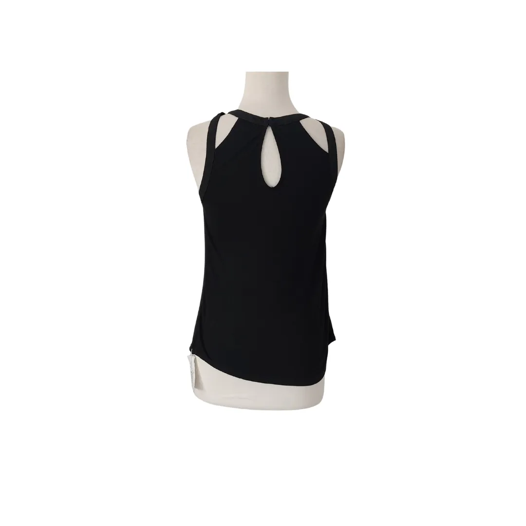 Express Black Cut-out Shoulder Sleeveless Top | Gently Used |