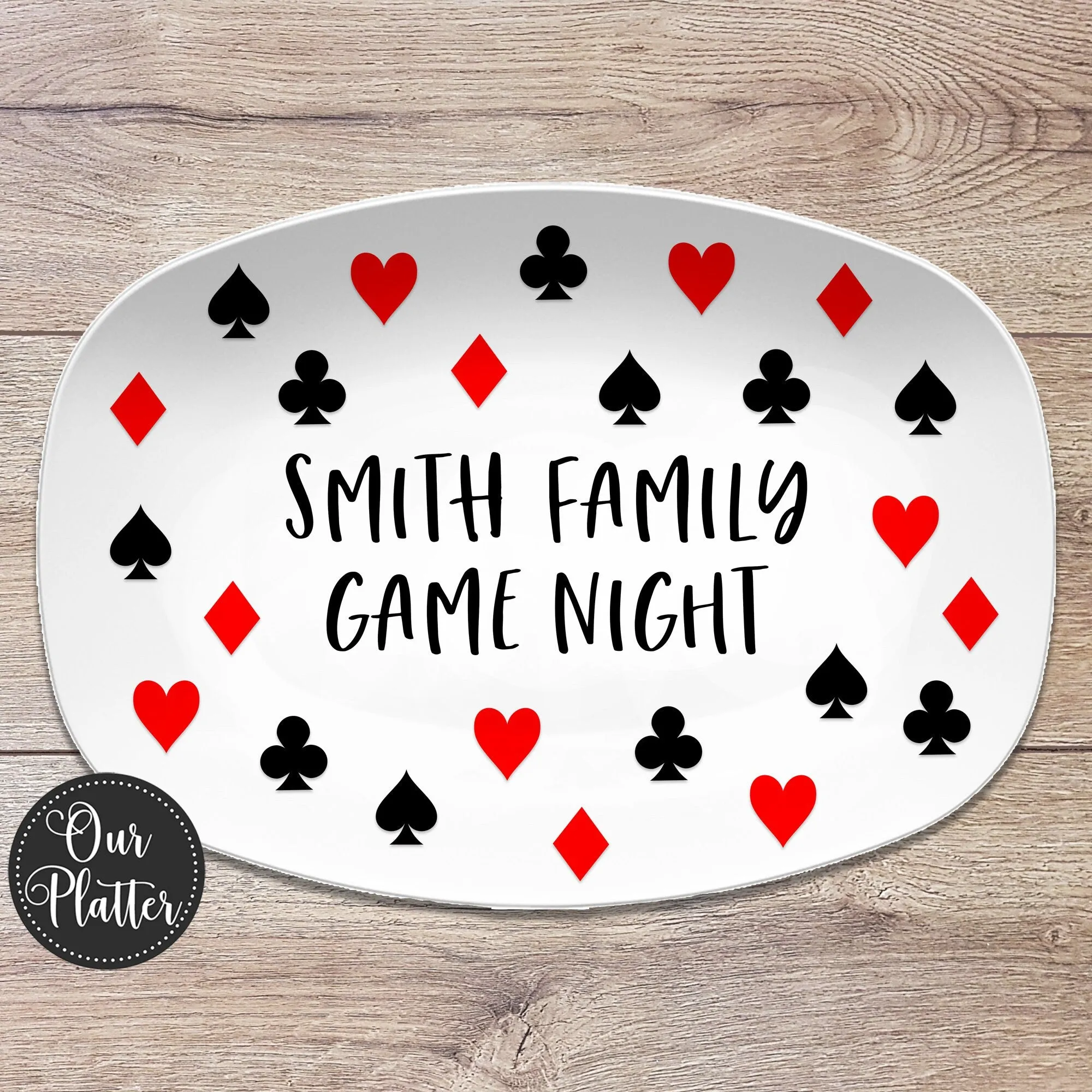 Family Game Night Personalized Platter