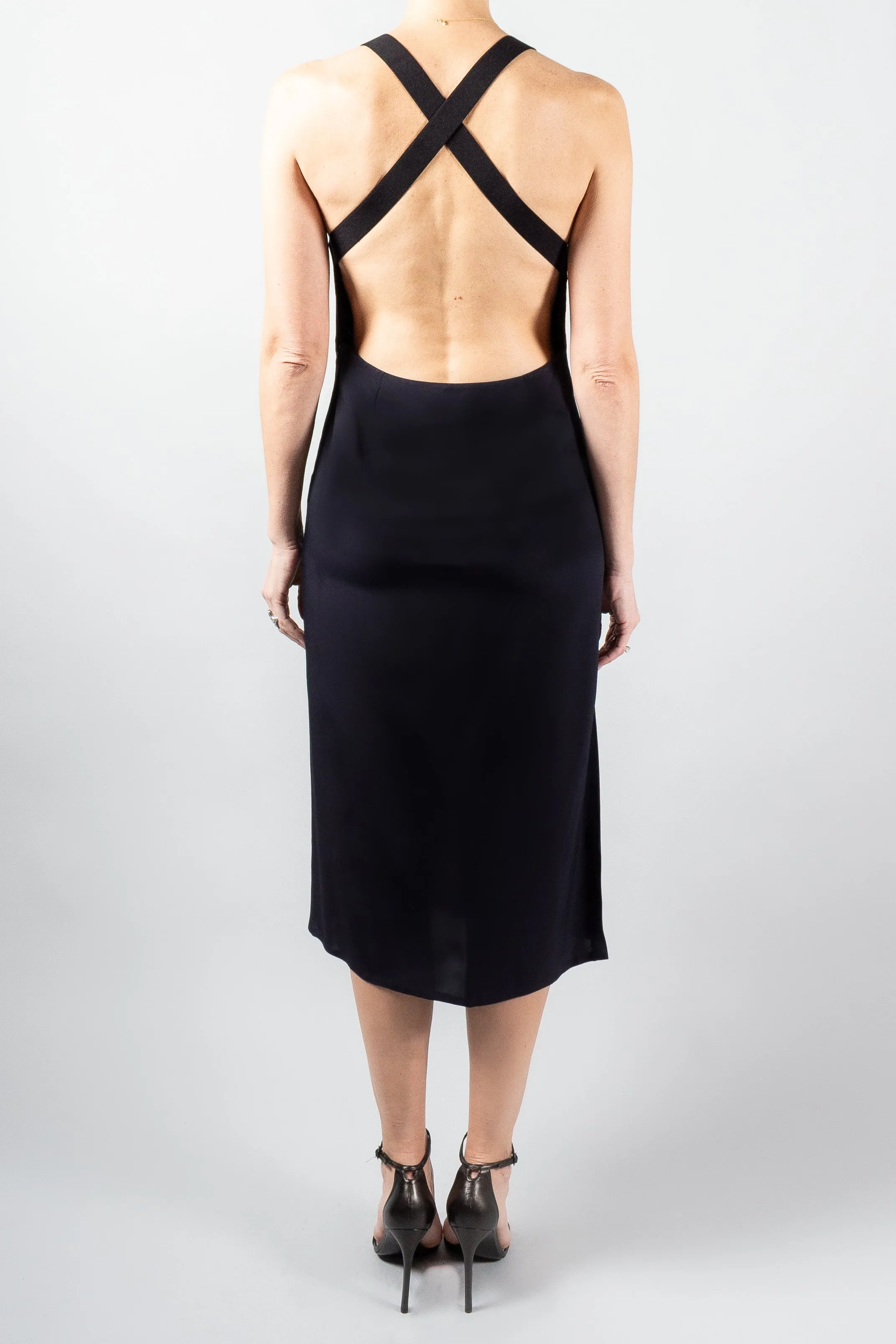 Gauchere Open Back Midi Dress