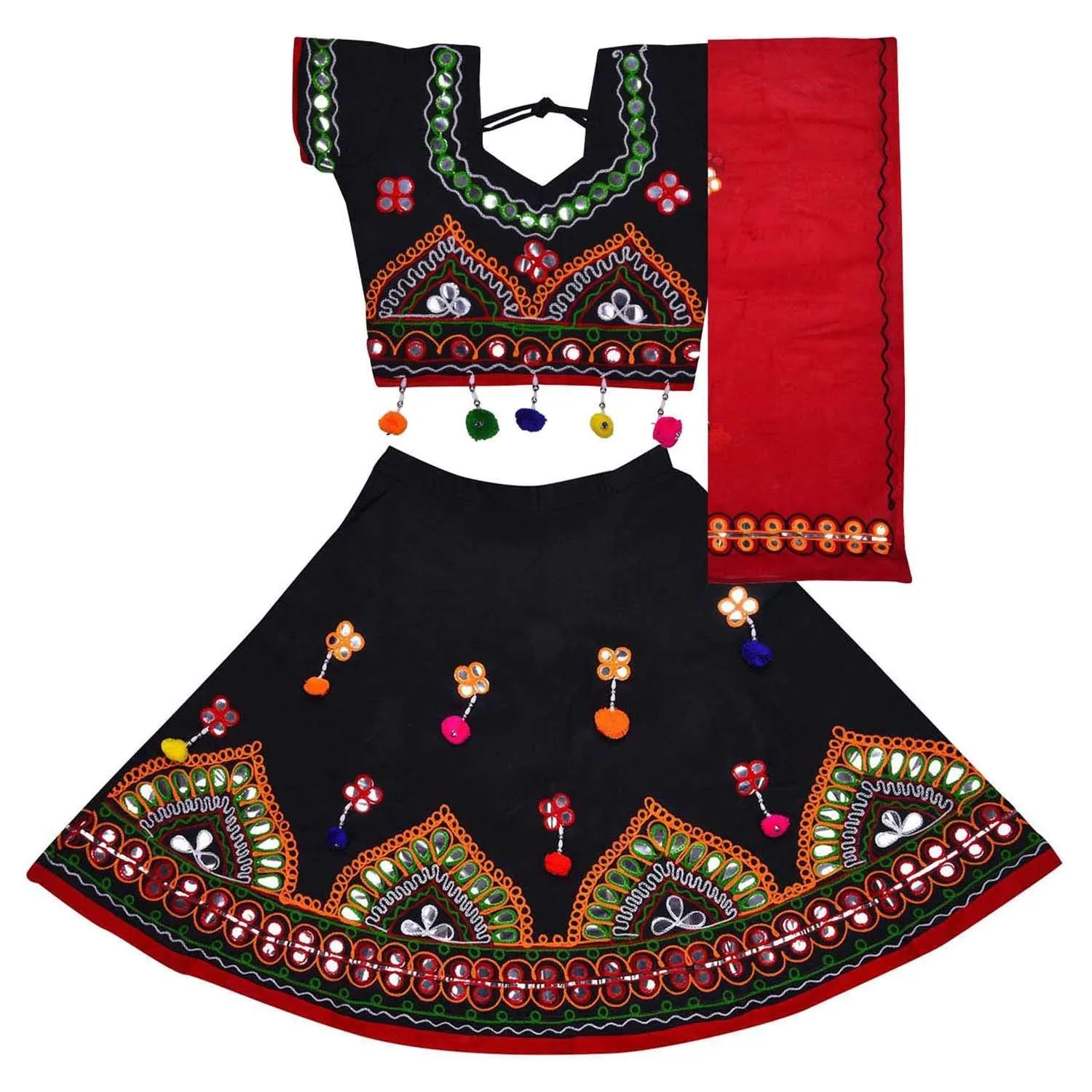 Girl's Cotton Ghaghra Choli, Leghnga Choli, Chania Choli 143blk