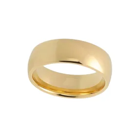 GOLD ROUNDED TUNGSTEN BAND