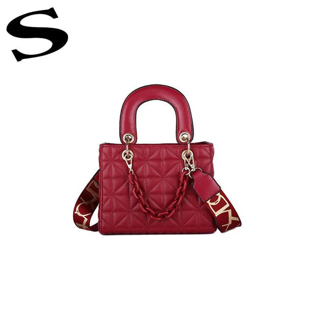 Handbag Women Famous Brand Classic Quilted Design Hand Bag Women Shoulder Purse Pu Leather Shoulder Bag Female Crossbody Bag