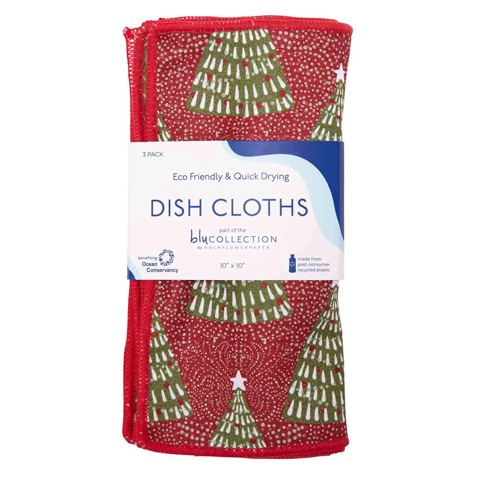 Holiday Cheer Dish Cloth Set of 3