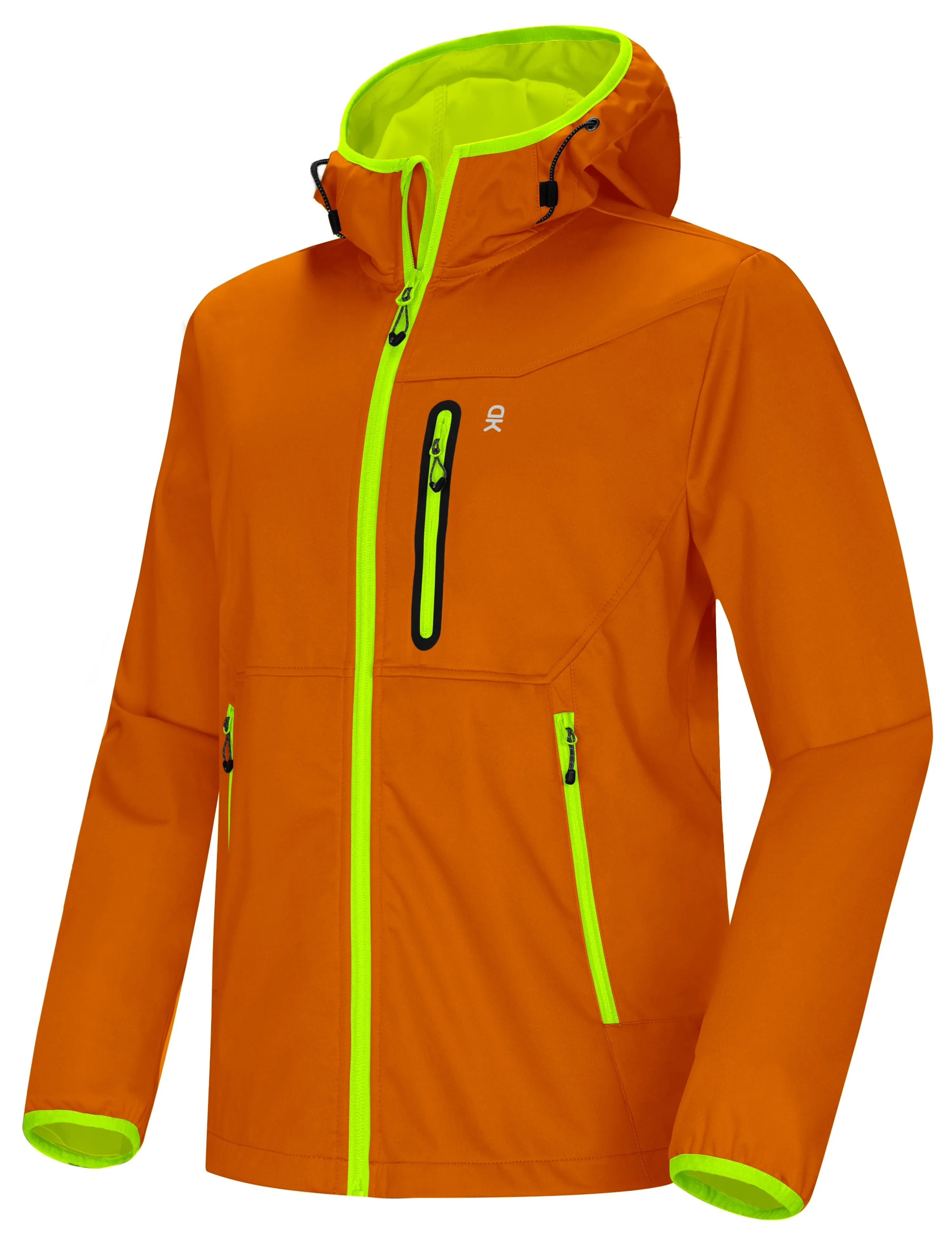 Men's Lightweight Hooded Hiking Softshell Jacket