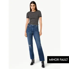 (Minor Fault) Super High Rise Straight Jeans