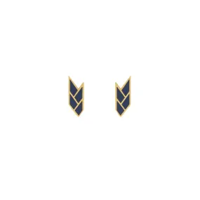 OSIRIS STUDS EGYPTIAN BLUE — 18K Gold