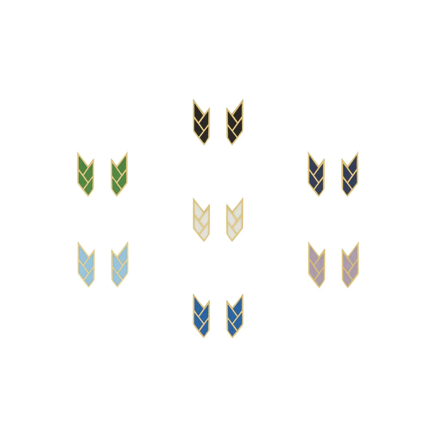 OSIRIS STUDS EGYPTIAN BLUE — 18K Gold