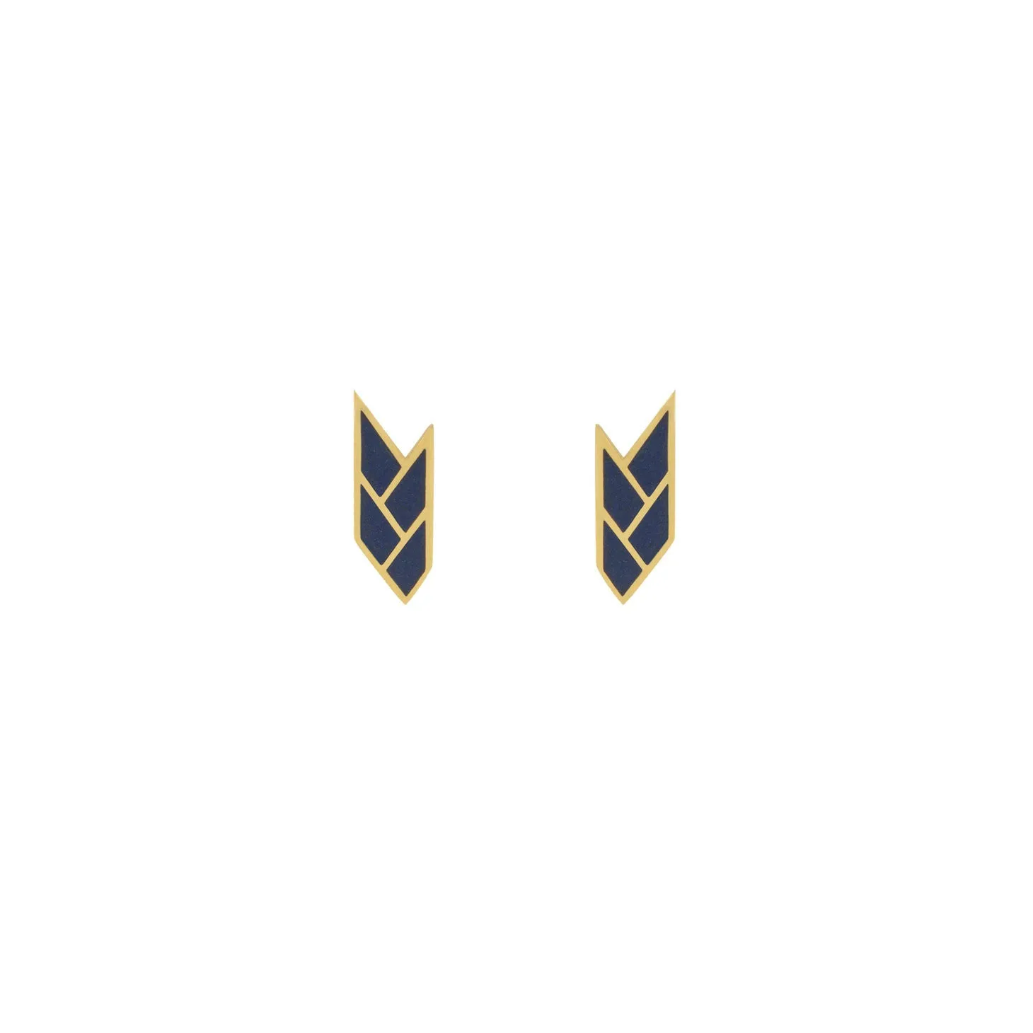 OSIRIS STUDS EGYPTIAN BLUE — 18K Gold