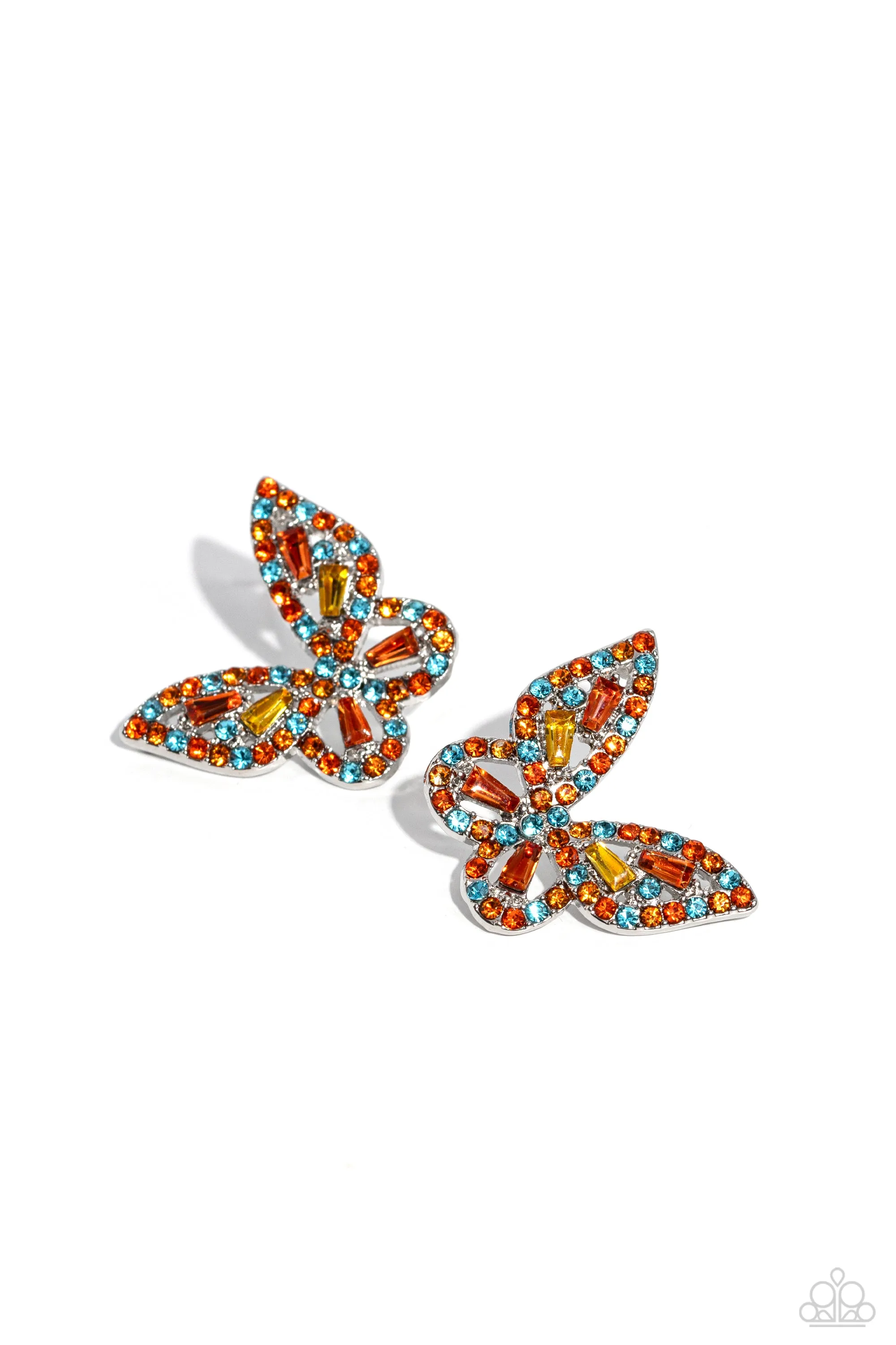 Paparazzi Tilted Takeoff Orange Post Earrings