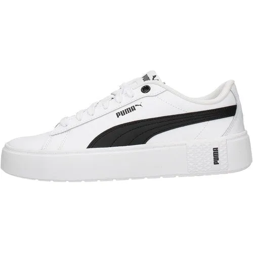 Puma women's sneakers shoe with wedge Smash Platform v2 L 373035 02 white