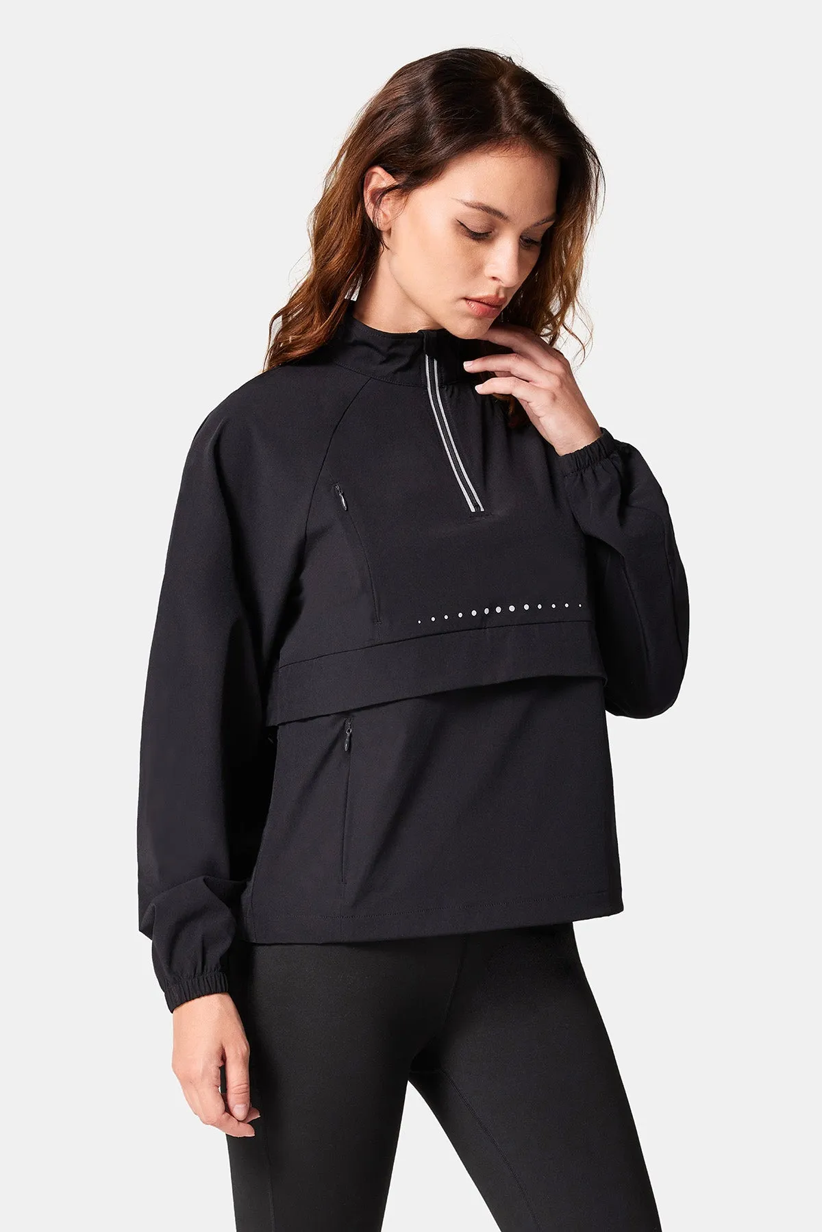 Quick-Dry Long Sleeve Half-Zip Running Jacket