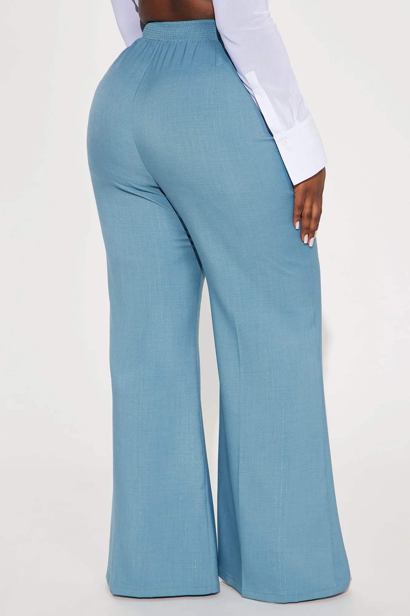 Serafina Wide Leg Trouser - Slate Blue