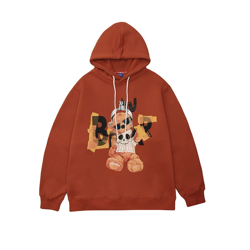 Skull Bear Streetwear Hoodie