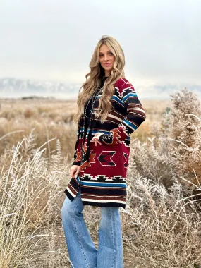 The Telluride Aztec Concho Sweater Cardigan