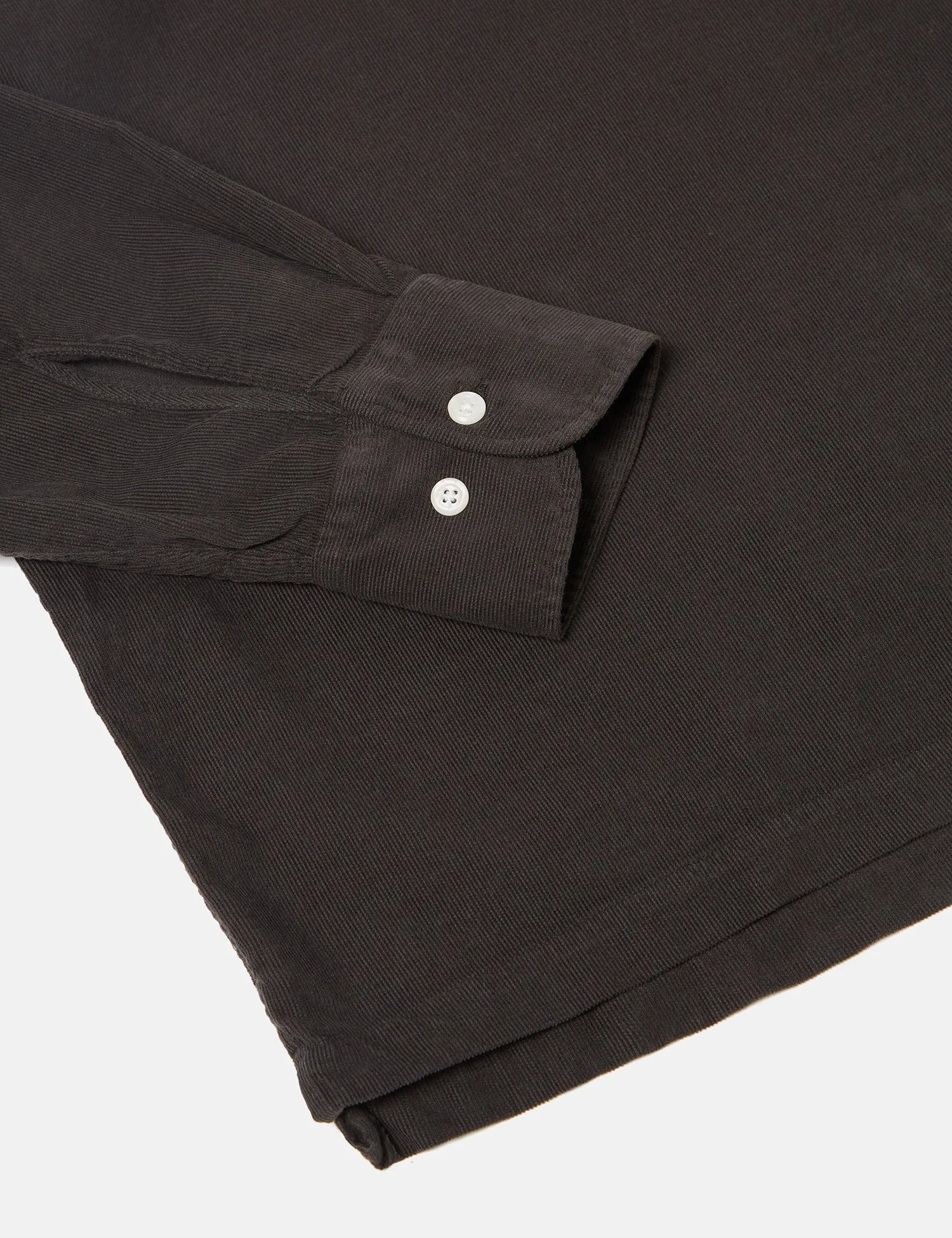 Universal Works Pullover Shirt (Cord) - Licorice Black