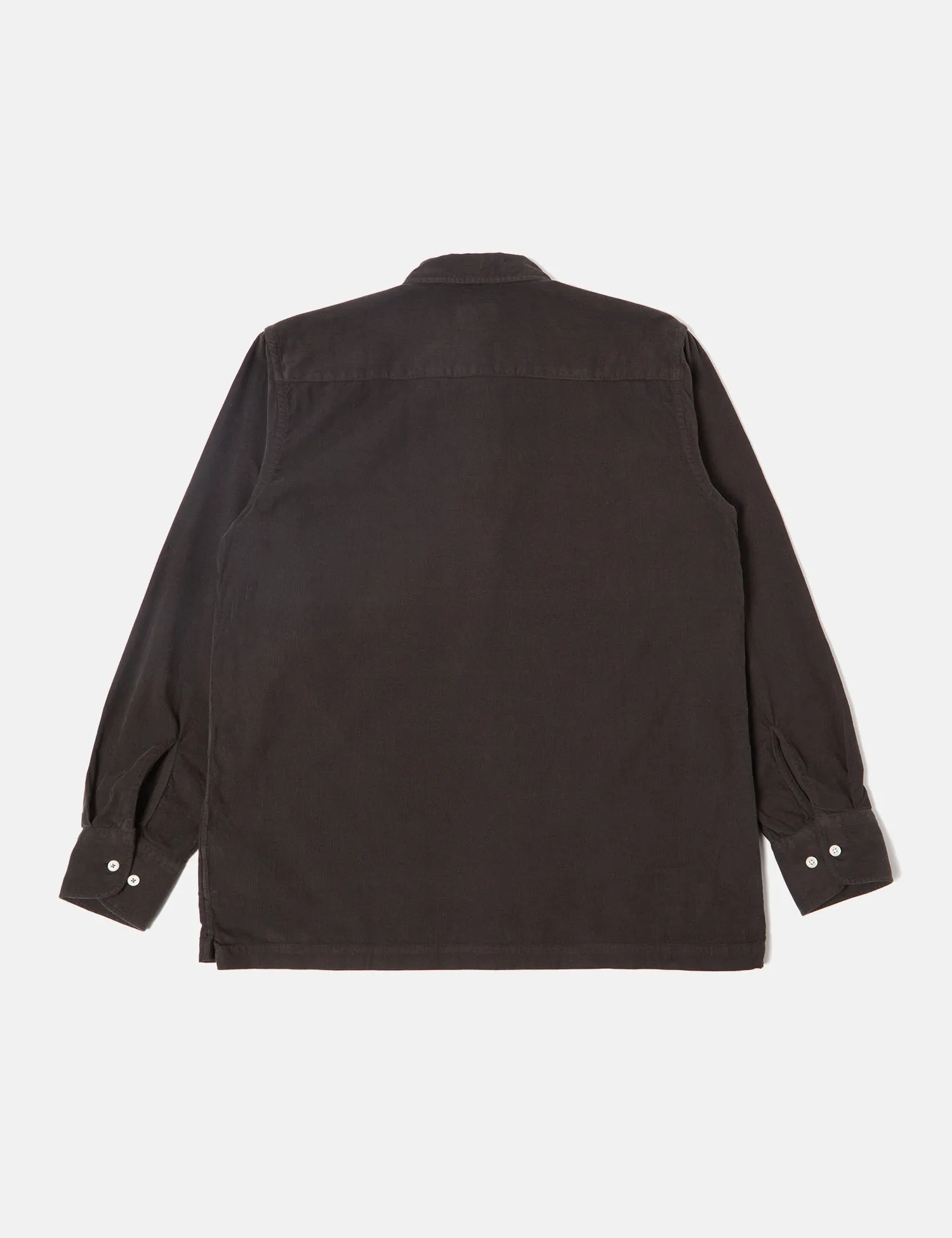 Universal Works Pullover Shirt (Cord) - Licorice Black