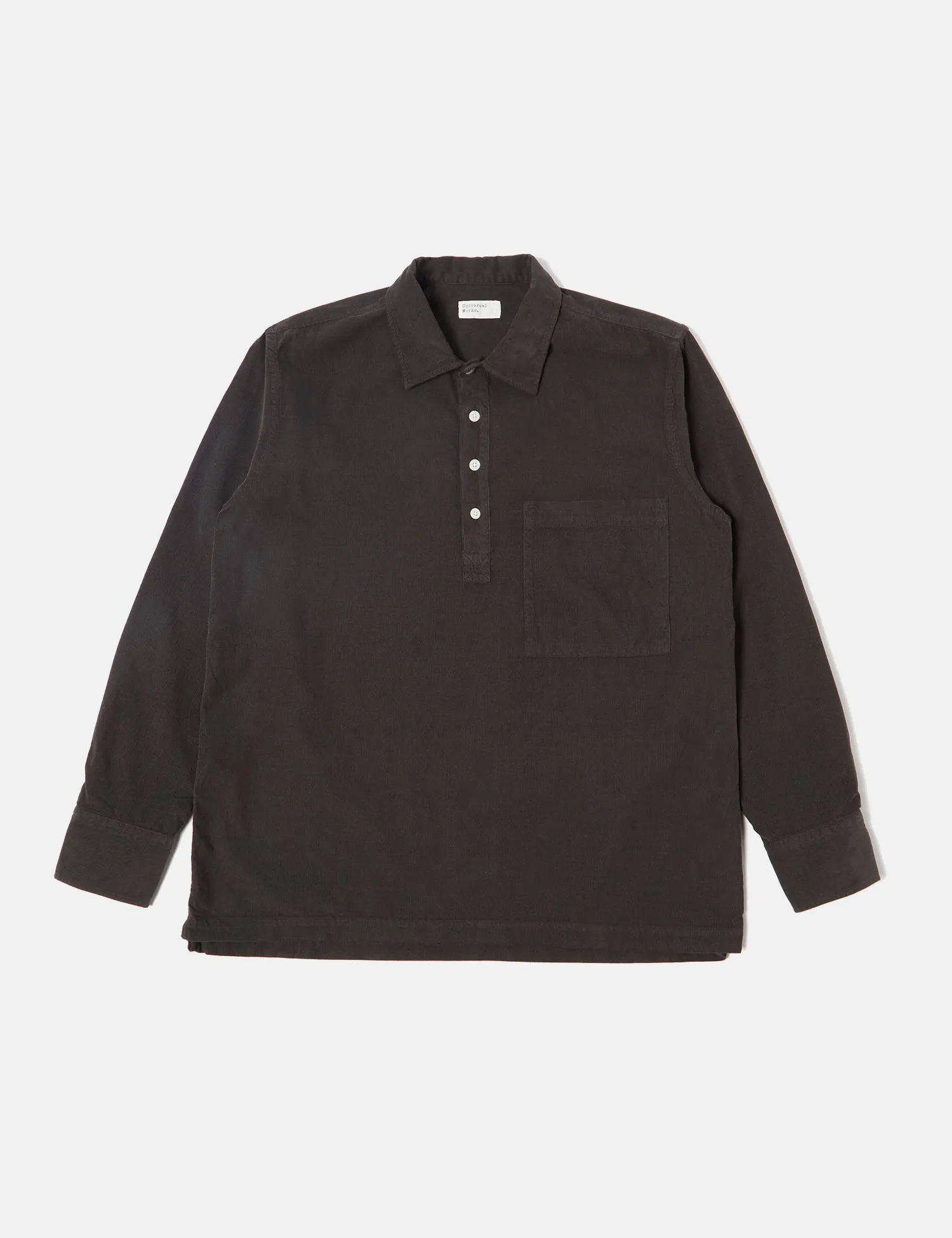 Universal Works Pullover Shirt (Cord) - Licorice Black