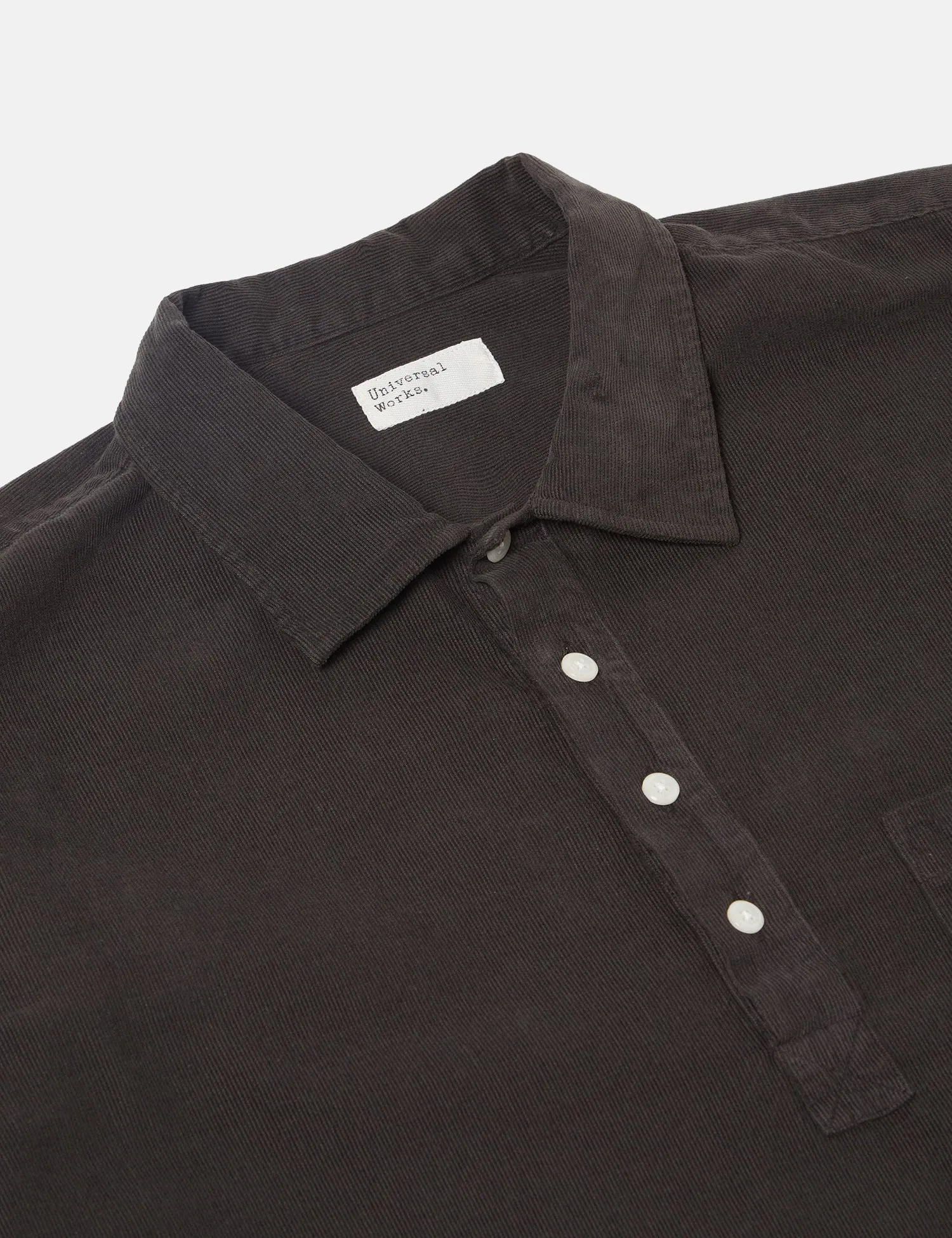 Universal Works Pullover Shirt (Cord) - Licorice Black