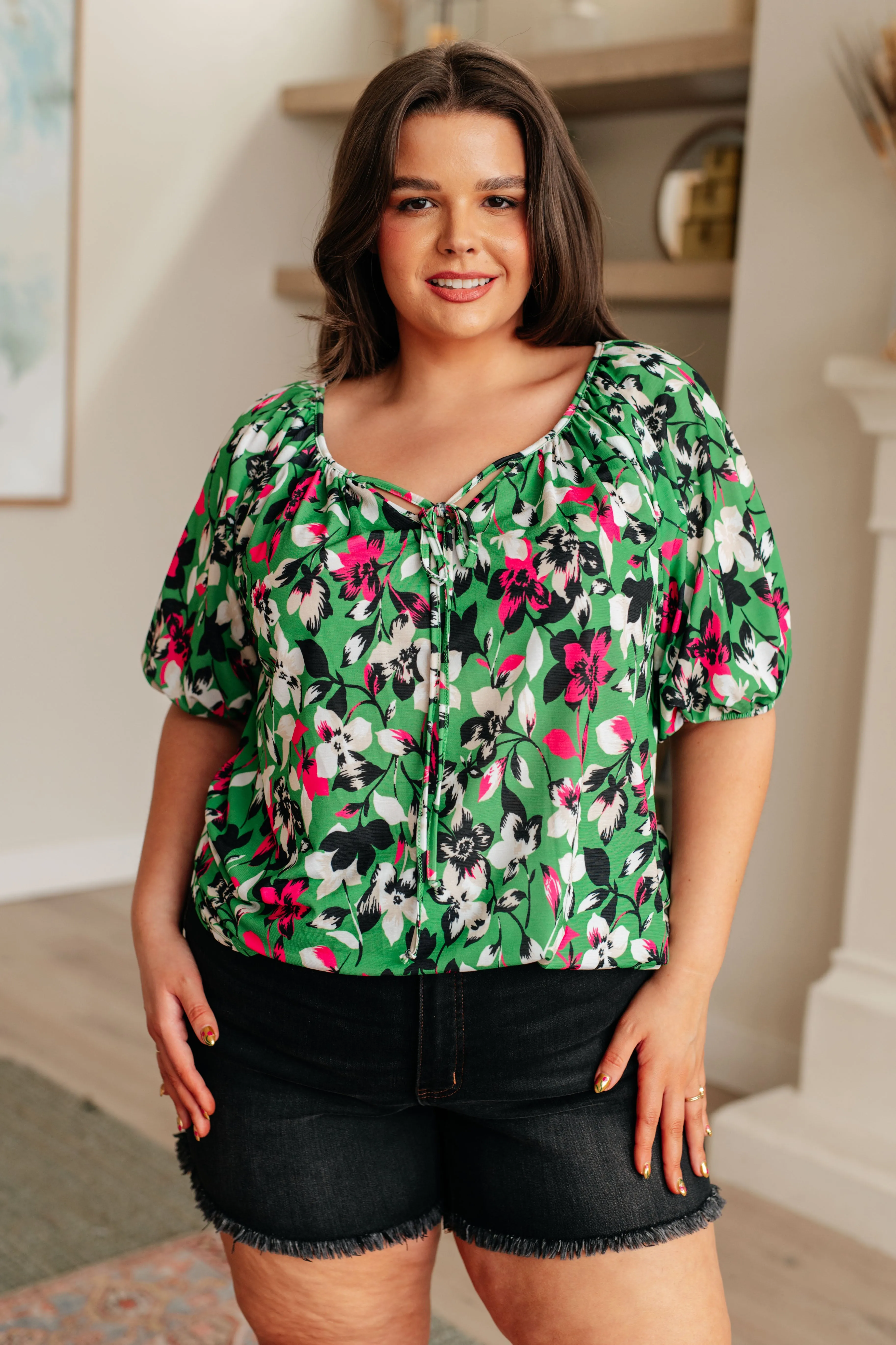 Wild and Bright Floral Top - 4/25