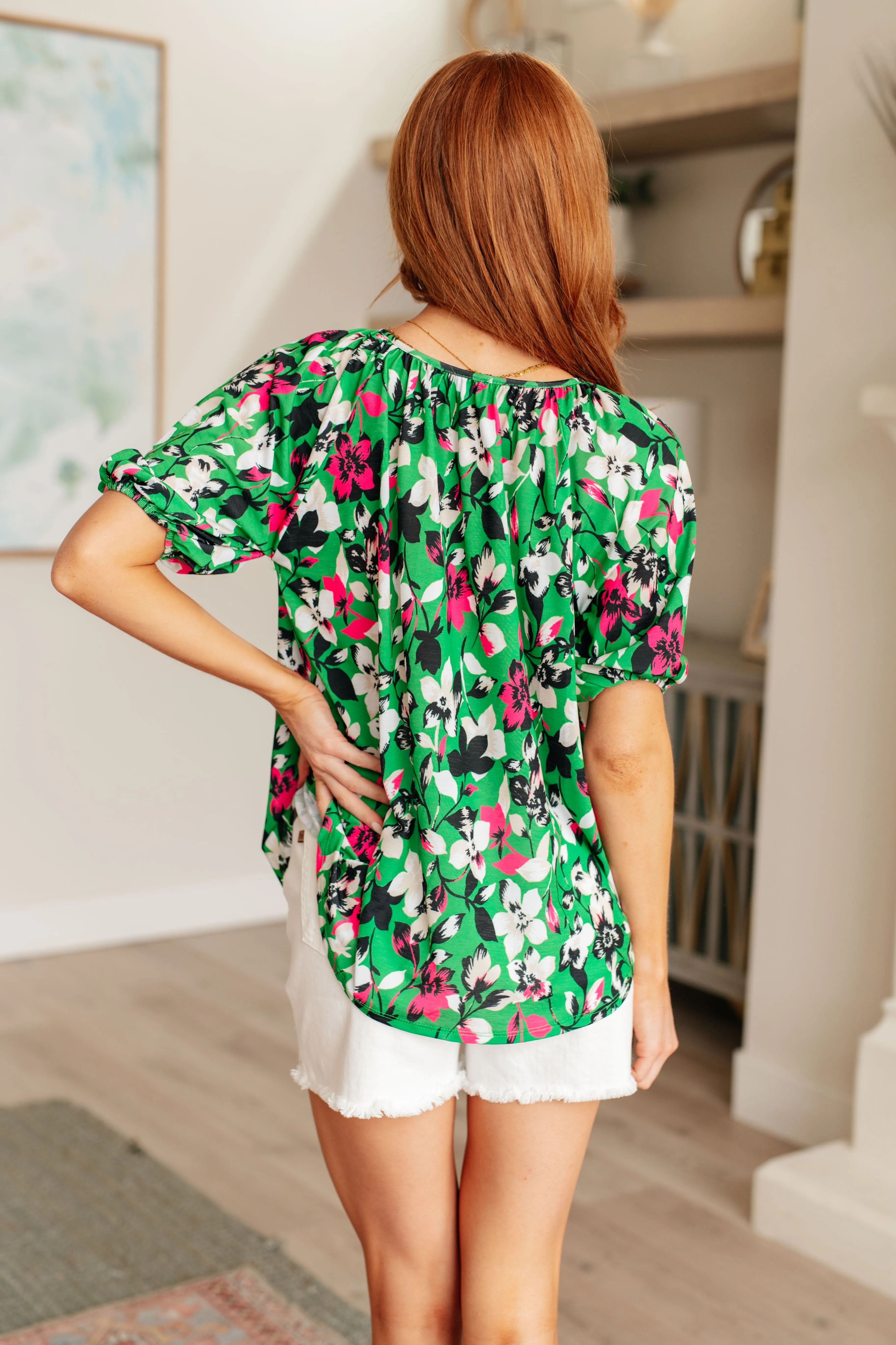 Wild and Bright Floral Top - 4/25