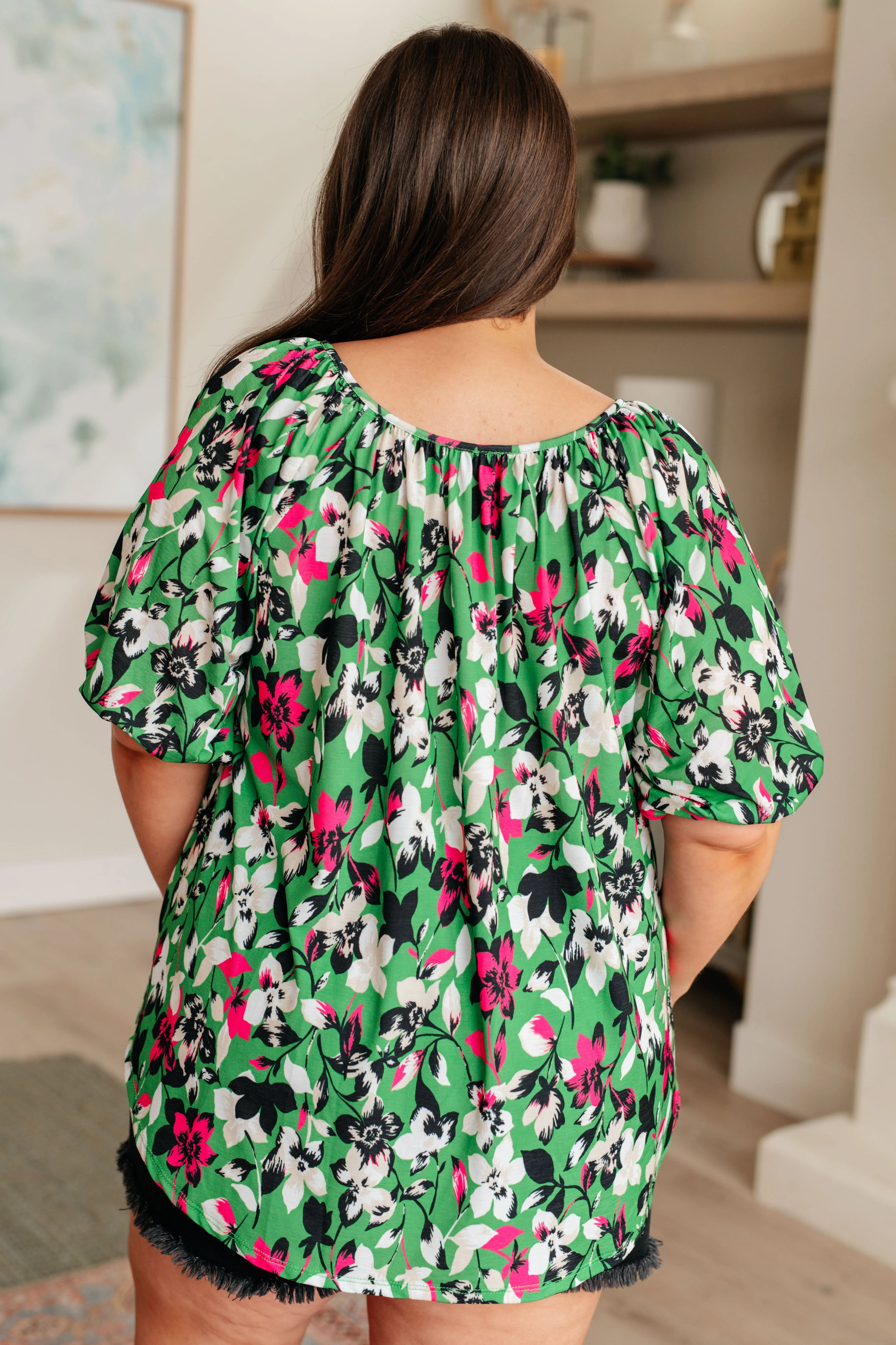 Wild and Bright Floral Top - 4/25